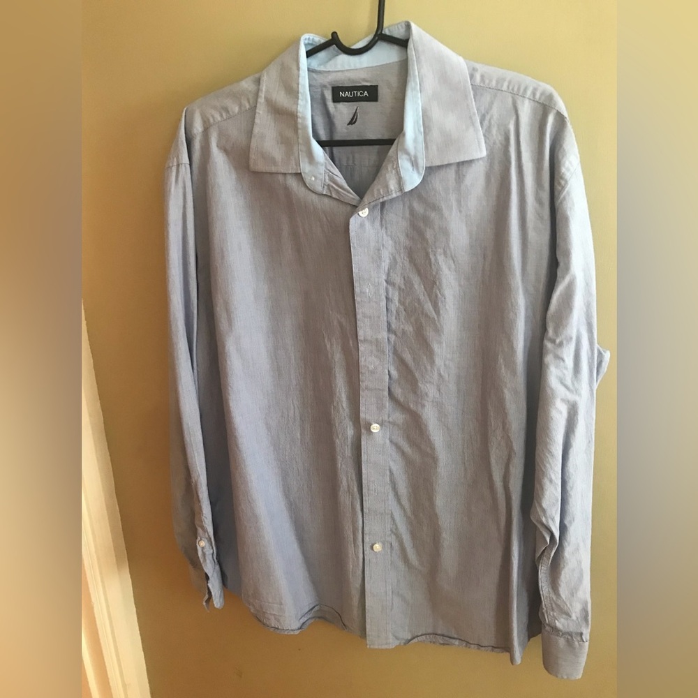 Mens XL Nautica long sleeve dress shirt